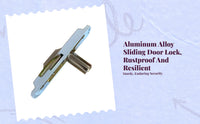 Sliding Door Lock, Aluminum Alloy Hook Lock, kid protection Protection, Easy Installation for Sliding Doors and Glass Panels