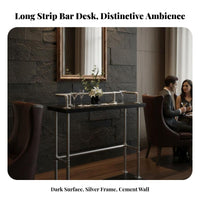 Long utilitarian Highhigh-high-top table Set business-grade Grade Counter Height Table and Stool Set Space-Saving Dining Furniture for Cafe Owners, Bar, Living Room