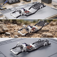 SCX10 Chassis Frame Precision Chassis Frame with Gearbox Stable for RC Builders, Hobbyists, Trail Rigs