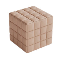 Upholstered Cube Seat Nordic aesthetic sectional Sofa Block Shape for Business Owners