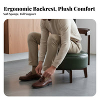 Round rotate Stool with supportrest 360° Mobility Small Seating Low silhouette Design