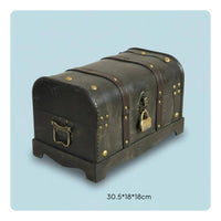 Wooden Storage Chest Rustic Finish Antique Design Storage Box Handmade Look