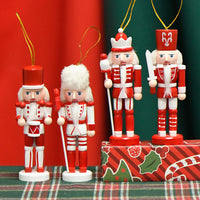 13cm Soldier Nutcracker Wooden Creative Home Decoration