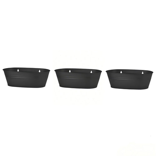 3 Pieces Oval Hanging Planters Modern Planters with Mounting Hooks Outdoor