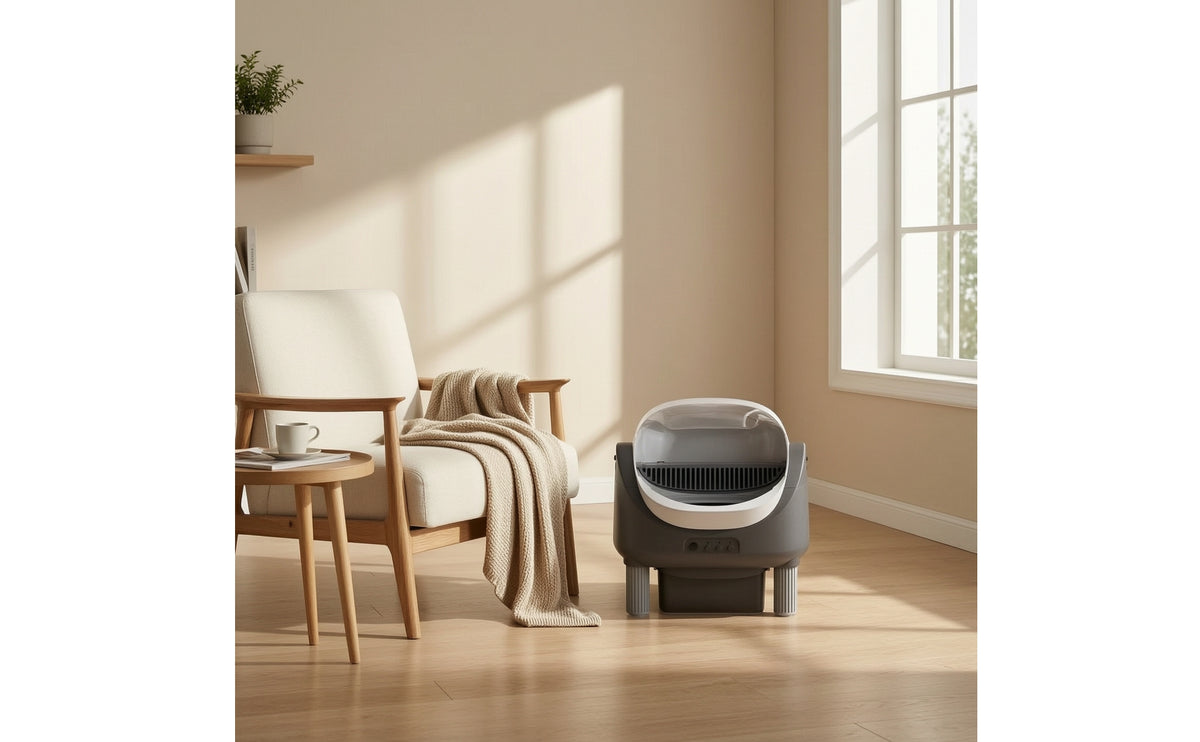 Litter Box with App Control Low Maintenance Smart Litter Box with App for Cat Owners, Home, Living Room