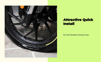 Motorcycle Tire Pressure tracking System, cordless TPMS, live LCD display, waterproof, temperature alarm, compatible with multiple design S of S designs.