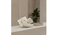 Geometric Sculpture with Sandstone Finish Modern Decor Creative for Bookshelf