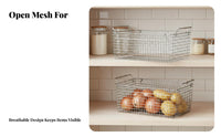 Stackable Wire Basket Set Good Air Ventilation Stackable Grid Container