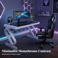 Multi-Purpose Minimalist Computer Desk Sturdy Design Simple Rectangular Desk Spacious Desktop Study Table Easy to Assemble for gaming enthusiasts, Office Workers, Students, Dorm Room, Bedroom