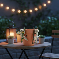 2 Pieces Skeleton Ladder Pot Climber Spooky Cute for Balcony, Gardeners