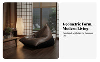 Abstract Face Lounge Seat Wabi-Sabi Aesthetic Single Sofa Minimalist aesthetic Lowheight for Renters, Small Spaces
