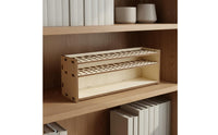 Wooden Makeup Brush Holder Minimalist Design Multi-Hole Pen Stand Large Capacity