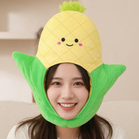 Fuzzy Corn on the Cob Hat Novelty Humorous Corn Hat Oversized Headwear for Kids, Stage Performances