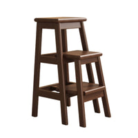 Three-Step Stool Sturdy Wooden Step Stool Finish Furniture for Seniors, Closet, Pantry