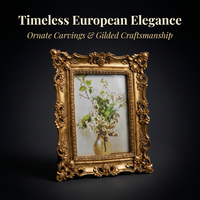 Ornate Gold Resin Photo Frame, European Picture Frame, Embossed Floral Design, Romantic Bedroom Deco - Image 2