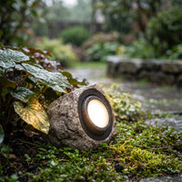 Automatic on/off Solar Lamp with Rock Exterior Dusk-to-Dawn Solar Garden Rock Light Waterproof Stone Lamp Weatherproof for Homeowners, Gardeners, Yard, Pathway, Flower Bed