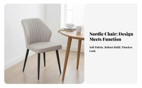 Upholstered Wooden Armchair Modern Design Upholstered Side Chair with Ribbed