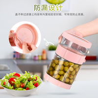 加厚密封玻璃瓶泡菜罐广口带硅胶封盖可翻转多功能厨房家用新款