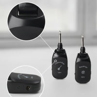 Rechargeable Wireless Guitar Transmitter Receiver Compact Wireless Guitar Transmitter and Receiver Insertable Portable for Guitarists, Bassists, Performers, Stage, Rehearsal, Home Practice