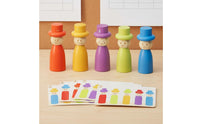 Emotion Sorting Toy Brightly Colored Color Shape Assembling Toy Color Matching Game Safe for Children Wooden Shape Sorting Game