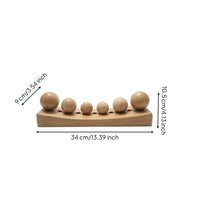 Wooden Massage Pillow Ergonomic Wooden Massager Manual for Car, Adults