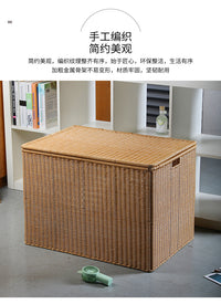 特大家用收纳箱塑料仿藤编加厚搬家储物神器被子玩具整理筐盒