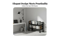 utilitarian design Multi-Tier Open Shelving Unit Easy Assembly Openrear Shelving Unit Stable framework Shelving Unit Adjustable Shelves for Book Lovers, Office Workers, Homeowners, Study Room, Bedroom