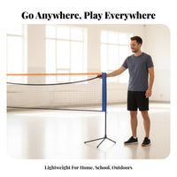 Easy Setup Badminton Net with Stand Long-Lasting Construction Portable Badminton Net Stable Base Wear-Resistant for Family, Kids, Indoor, Backyard