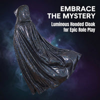 Hooded Cape for Halloween, Fancy Dress Costume Party, Shiny Hooded Cape Festival, Cloak Hood Cosplay - Image 10