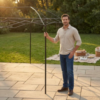 Cylindrical Metal Folding Canopy Frame Foldable Instant Tent Frame Peaked Instant Canopy Quick Setup