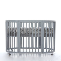 Bedside Sleeper Net Netting Cover 5-in-1 Oval Infant Bed Includes Changing Table Nursery Furniture for Infants, New Parents, Bedroom, Indoors