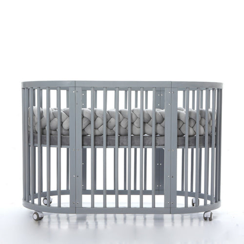 Bedside Sleeper Net Netting Cover 5-in-1 Oval Infant Bed Includes Changing Table Nursery Furniture for Infants, New Parents, Bedroom, Indoors