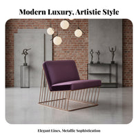 Continuous Line Armchair Sculptural Form Upholstered Armchair dense-cushiseamlessd Foam