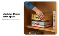 Stackable letter-size Paper Drawer Transparent Desktop Organizer sturdy for Study Room