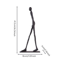 Cast Iron Figurine Minimalist Abstract Human Sculpture Modern for Art Collectors