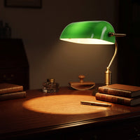 Bankers Lamp Shade Translucent Banker Desk Lamp Shade Traditional Lampshade with Mounting Hole for Hobbyists, Office