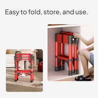 6-Step Folding Aluminum Ladder, Multi-Purpose, Indoor Safety