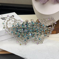 Crystal Hair Clip with Handwoven Texture, Luxury Top Clip for Women