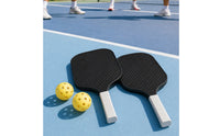 2 Pieces Honeycomb-Core Pickleball Paddle Set with Balls Textured Grip Pickleball Paddle Set Anti-Slip Sports Equipment Portable for Training