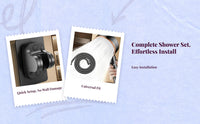 High Pressure Shower Head, Handheld Showerhead Kit, Adjustable No-Drill Installation, Bathroom, Home, Massage Spray