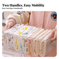 Stackable Clothes Drawer Space-Saving Pull-extendable Wardrobe Basket Large Capacity