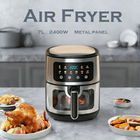 air fryer不锈钢可视空气炸锅智能家用电炸锅电烤箱一体一件代发