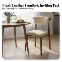 Upholstered Curvedrear Chair High-Resilience Seat Padding Upholstered Side Chair Ergonomic Spine-Supportrest Soft and Breathable