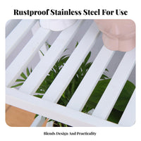 Rolling Flower Pot Rack Indoor & Outdoor Use Multi-Level Plant Shelf Tiered Design Large Capacity for Patio, Living Room, Garden