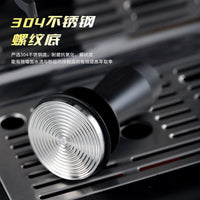 恒力双弹簧可调节咖啡压粉器不锈钢平衡弹力压粉锤51/53/58mm螺纹