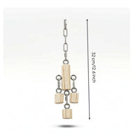 Bird Chew Toy Natural Wood Hanging Bird Toy Chewable Non for Birds