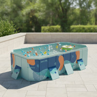 Collapsible Foldable Pool Portable Foldable Swimming Pool Quick Drainage Rigid for Family, Patio