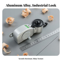 Long-Lasting Design Aluminum Alloy Ink Fountain Wear-Resistant Manual Chalk Line Reel with Level Easy to Use for Woodworkers, Workshop