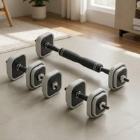 Adjustable Dumbbell with Square Plates Textured Grip for Fitness Aficionados