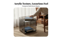 C-Shaped End Table Space-Saving Household Furniture Sturdy Frame for Living Room